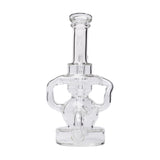 Human Grade Stubby Klein Glass Recycler Rig Water Pipe