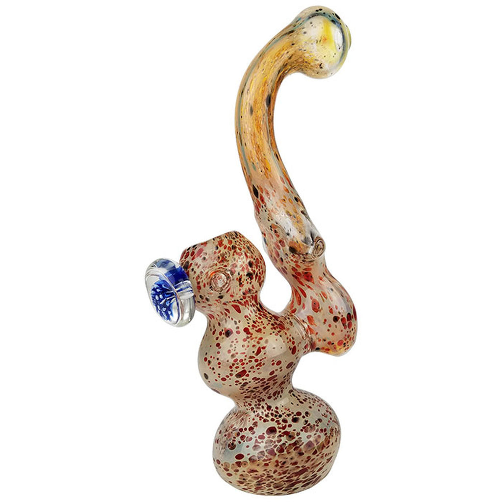 8" Marble Dot Work Heady Bubbler Hand Pipe